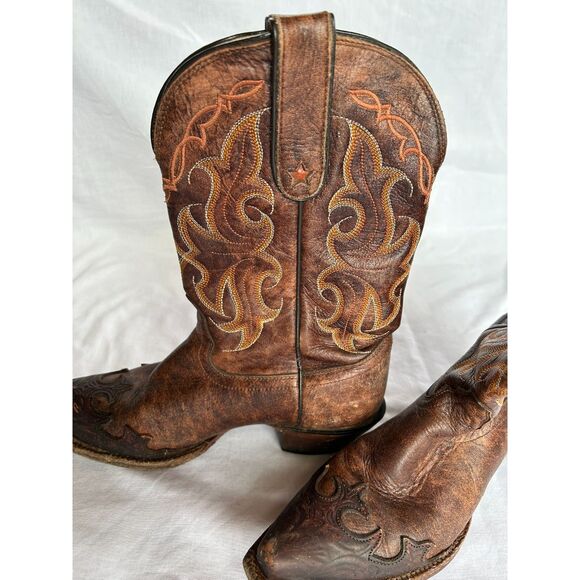 Women's Tony Lama Snip Toe Cowboy Boots, Size 8B Chore/Work Boot - Picture 9 of 9